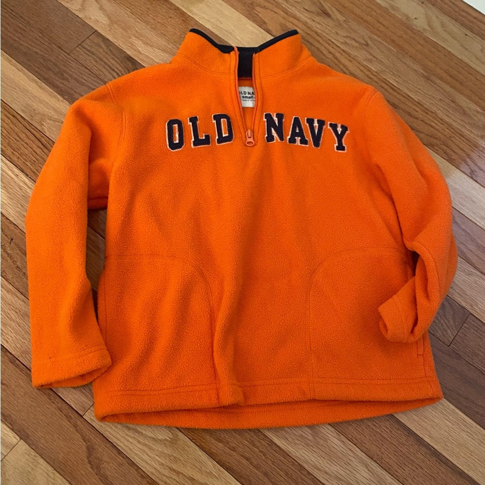 Old Navy Kids Orange Fleece Pullover Size Small